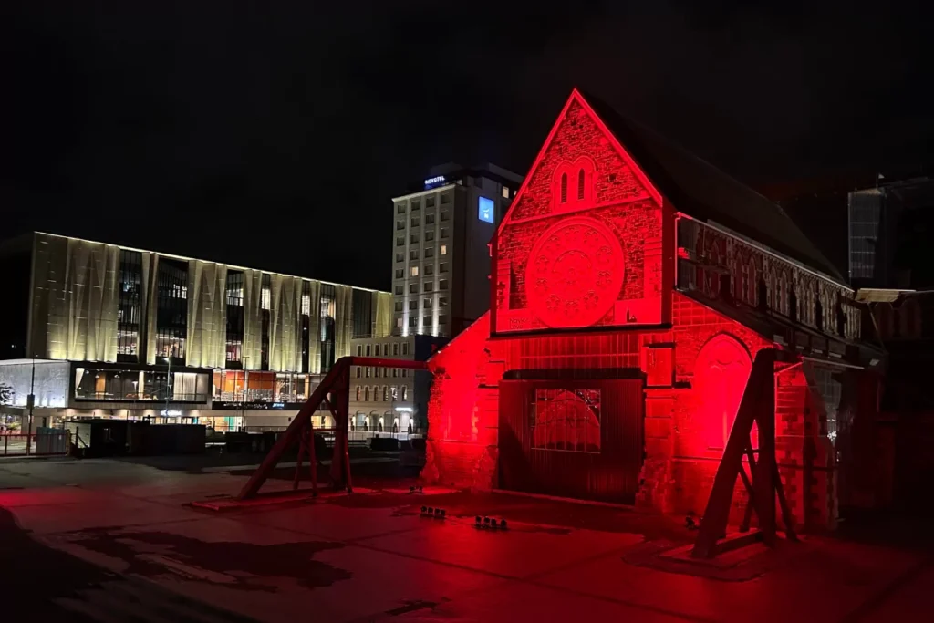 Christchurch Cathedral lit to honour New Zealand’s servicemen and women