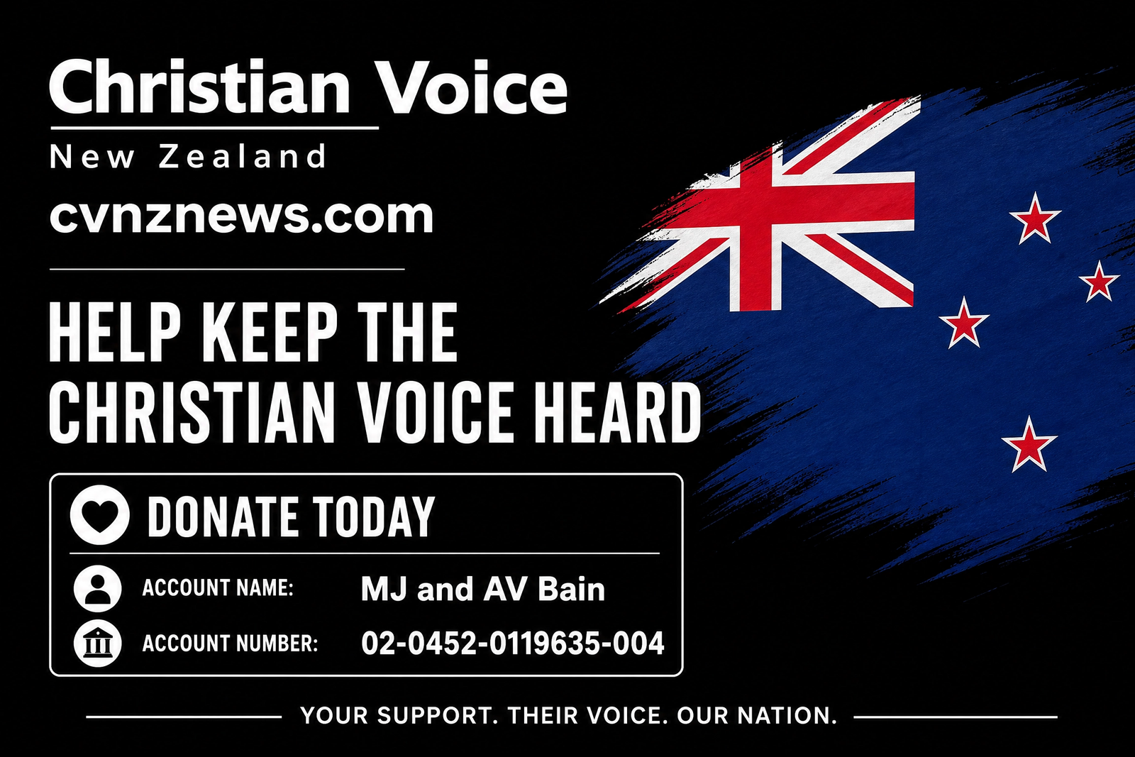 Support CVNZ News – Make a Donation