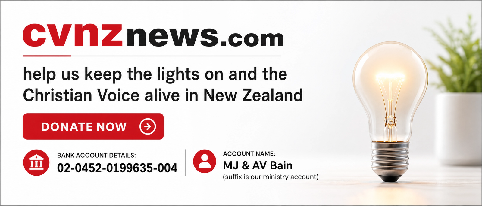 Support CVNZ News – Donation Banner